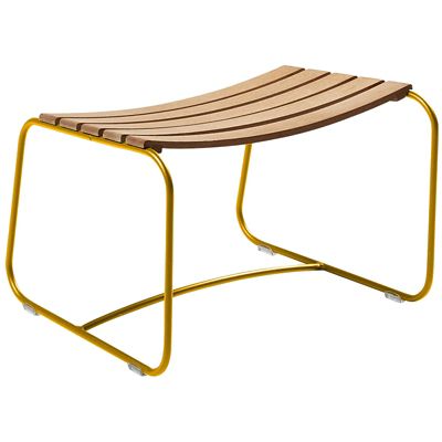 Fermob Surprising Teak Footrest - Color: Yellow - 1245C6