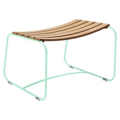 FRM2549334 Fermob Surprising Teak Footrest - Color: Green - 1 sku FRM2549334