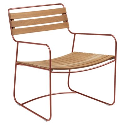 Fermob Surprising Teak Low Armchair - Color: Brown - 124420