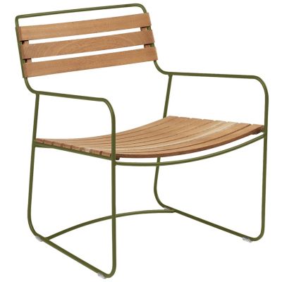 Fermob Surprising Teak Low Armchair - Color: Green - 1244D3