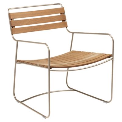 Fermob Surprising Teak Low Armchair - Color: Beige - 124414