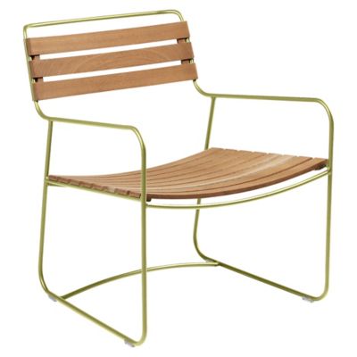 FRM2549357 Fermob Surprising Teak Low Armchair - Color: Green sku FRM2549357