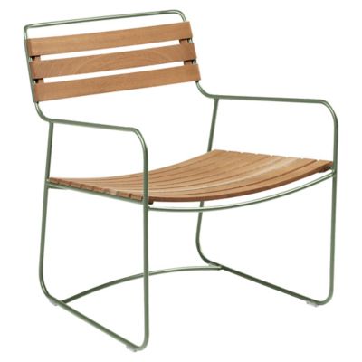 FRM2549348 Fermob Surprising Teak Low Armchair - Color: Green sku FRM2549348