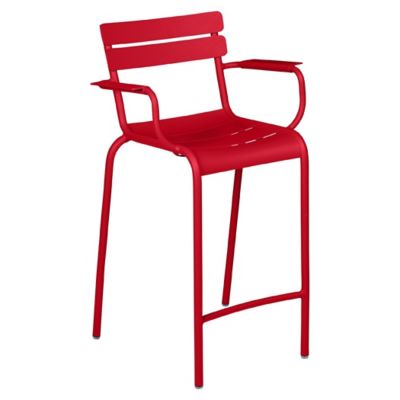 Fermob Luxembourg High Armchair - Set of 2 - Color: Red - 411367