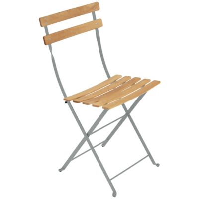 Fermob Bistro Natural Folding Chair - Set of 2 - Color: Grey - 5107C7