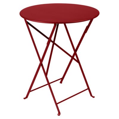 FRM2549370 Fermob Bistro+ Round Table - Color: Red - 021043 sku FRM2549370