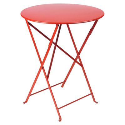 FRM2549368 Fermob Bistro+ Round Table - Color: Red - 021067 sku FRM2549368