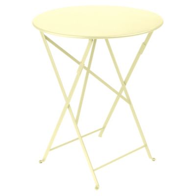 FRM2549375 Fermob Bistro+ Round Table - Color: Yellow - 0210A sku FRM2549375