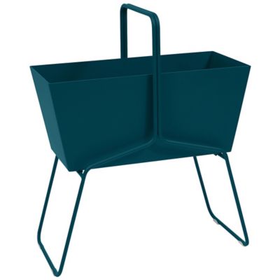 Fermob High Basket Planter - Color: Blue - 323121