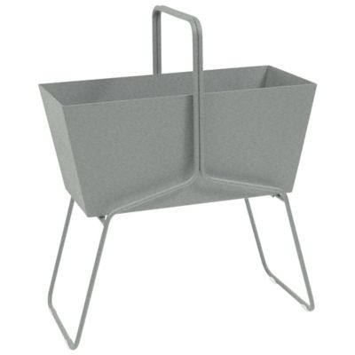 FRM2403782 Fermob High Basket Planter - Color: Grey - 3231C7 sku FRM2403782