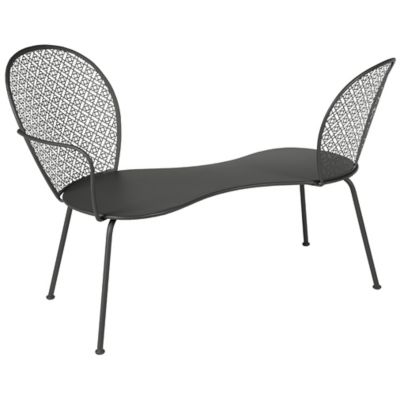 FRM2403936 Fermob Lorette Conversation Bench - Color: Black - sku FRM2403936