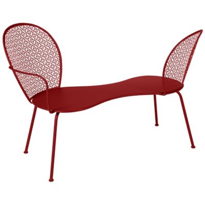 FRM2403941 Fermob Lorette Conversation Bench - Color: Red - 5 sku FRM2403941