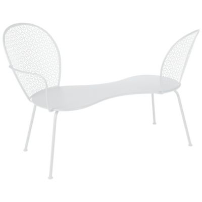 Fermob Lorette Conversation Bench - Color: White - 571401