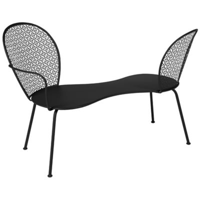 FRM2403949 Fermob Lorette Conversation Bench - Color: Black - sku FRM2403949