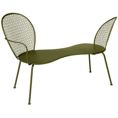 Fermob Lorette Conversation Bench - Color: Green - 5714D3