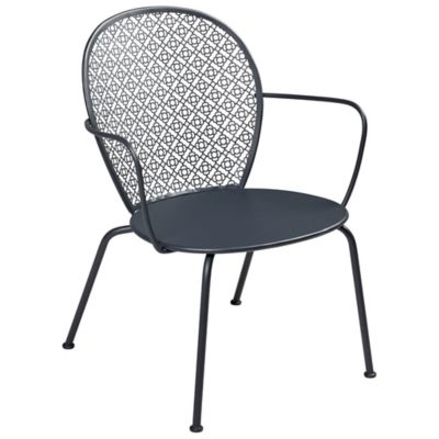 Fermob Lorette Low Armchair - Set of 2 - Color: Black - 571347