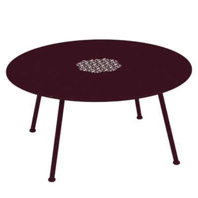 Fermob Lorette Perforated Round Low Table - Color: Red - 5740B9