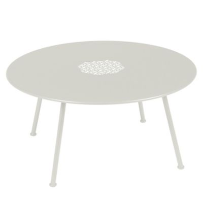 Fermob Lorette Perforated Round Low Table - Color: Grey - 5740A5