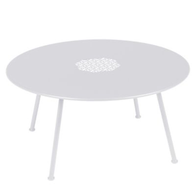 Fermob Lorette Perforated Round Low Table - Color: White - 574001