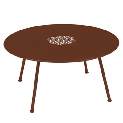 Fermob Lorette Perforated Round Low Table - Color: Red - 574020