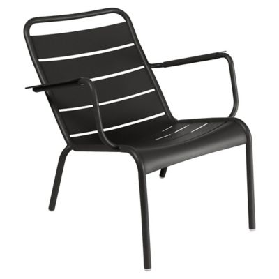 Fermob Luxembourg Steel Low Armchair - Set of 2 - Color: Black - 412442