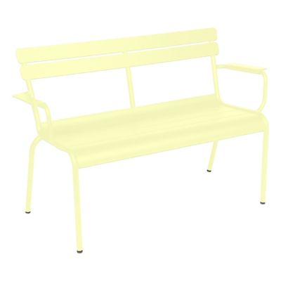 FRM2404094 Fermob Luxembourg Garden Arm Bench - Color: Yellow sku FRM2404094