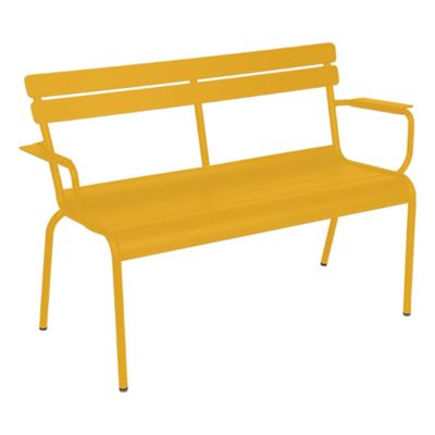 FRM2404095 Fermob Luxembourg Garden Arm Bench - Color: Yellow sku FRM2404095