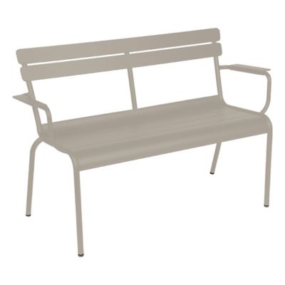 Fermob Luxembourg Garden Arm Bench - Color: Brown - 411614