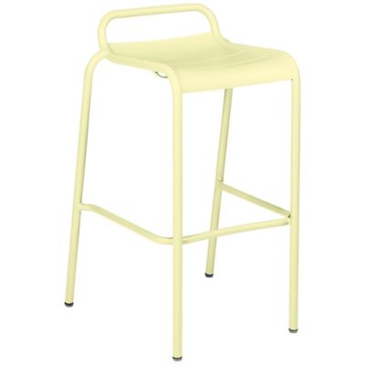 Fermob Luxembourg Barstool with Low Back - Set of 2 - Color: Yellow - 4112A