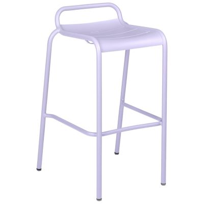 Fermob Luxembourg Barstool with Low Back - Set of 2 - Color: Purple - 4112D