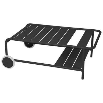 Fermob Luxembourg Low Table with Casters - Color: Black - 416847