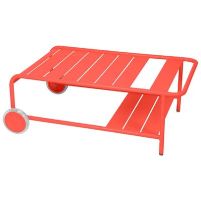 Fermob Luxembourg Low Table with Casters - Color: Orange - 416845