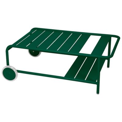 Fermob Luxembourg Low Table with Casters - Color: Green - 416802