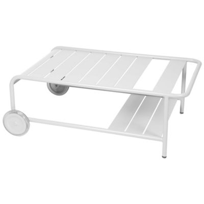 Fermob Luxembourg Low Table with Casters - Color: White - 416801