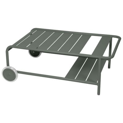 Fermob Luxembourg Low Table with Casters - Color: Green - 416848