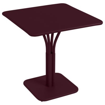 Fermob Luxembourg Square Pedestal Table - Color: Red - Size: Small - 4142B9