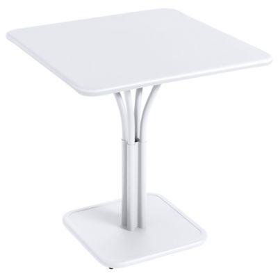 Fermob Luxembourg Square Pedestal Table - Color: White - Size: Small - 4142