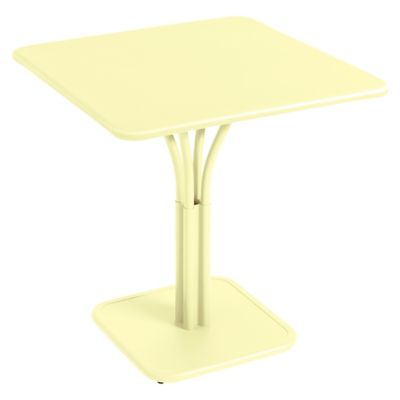 Fermob Luxembourg Square Pedestal Table - Color: Yellow - Size: Small - 414