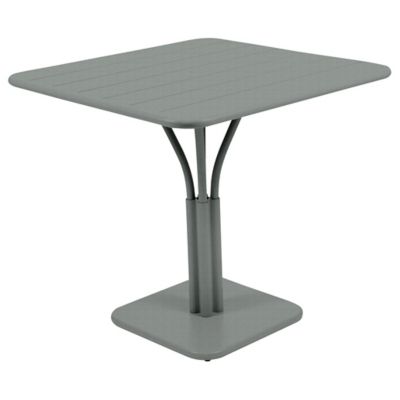 Fermob Luxembourg Square Pedestal Table - Color: Grey - Size: Medium - 4134