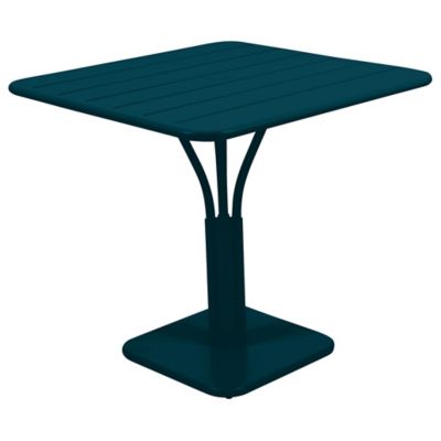 Fermob Luxembourg Square Pedestal Table - Color: Blue - Size: Large - 41392