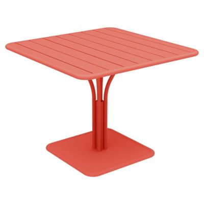 Fermob Luxembourg Square Pedestal Table - Color: Orange - Size: Large - 413