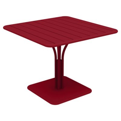 Fermob Luxembourg Square Pedestal Table - Color: Red - Size: Large - 413943