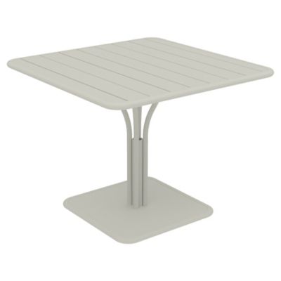 Fermob Luxembourg Square Pedestal Table - Color: Grey - Size: Large - 4139A