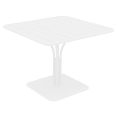 Fermob Luxembourg Square Pedestal Table - Color: White - Size: Large - 4139