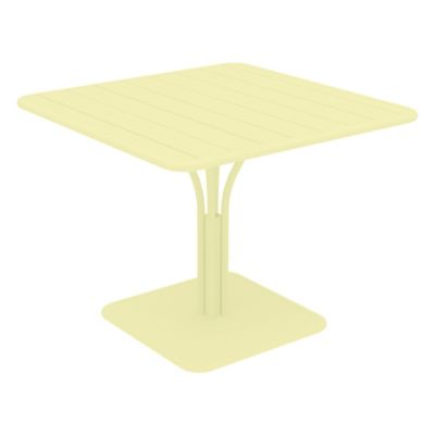 Fermob Luxembourg Square Pedestal Table - Color: Yellow - Size: Large - 413