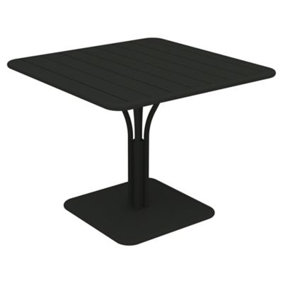 Fermob Luxembourg Square Pedestal Table - Color: Black - Size: Large - 4139