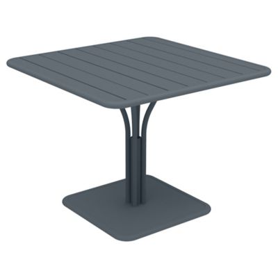 Fermob Luxembourg Square Pedestal Table - Color: Grey - Size: Large - 41392