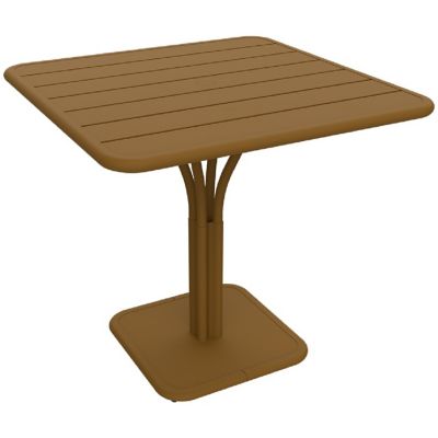 Fermob Luxembourg Square Pedestal Table - Color: Brown - Size: Medium - 413