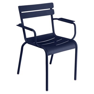 Fermob Luxembourg Steel Armchair - Set of 2 - Color: Blue - 412292