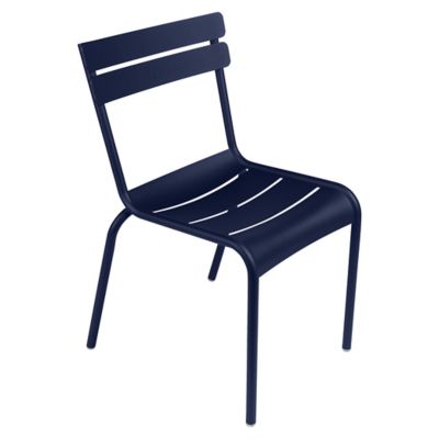 Fermob Luxembourg Steel Side Chair - Set of 2 - Color: Blue - 412192